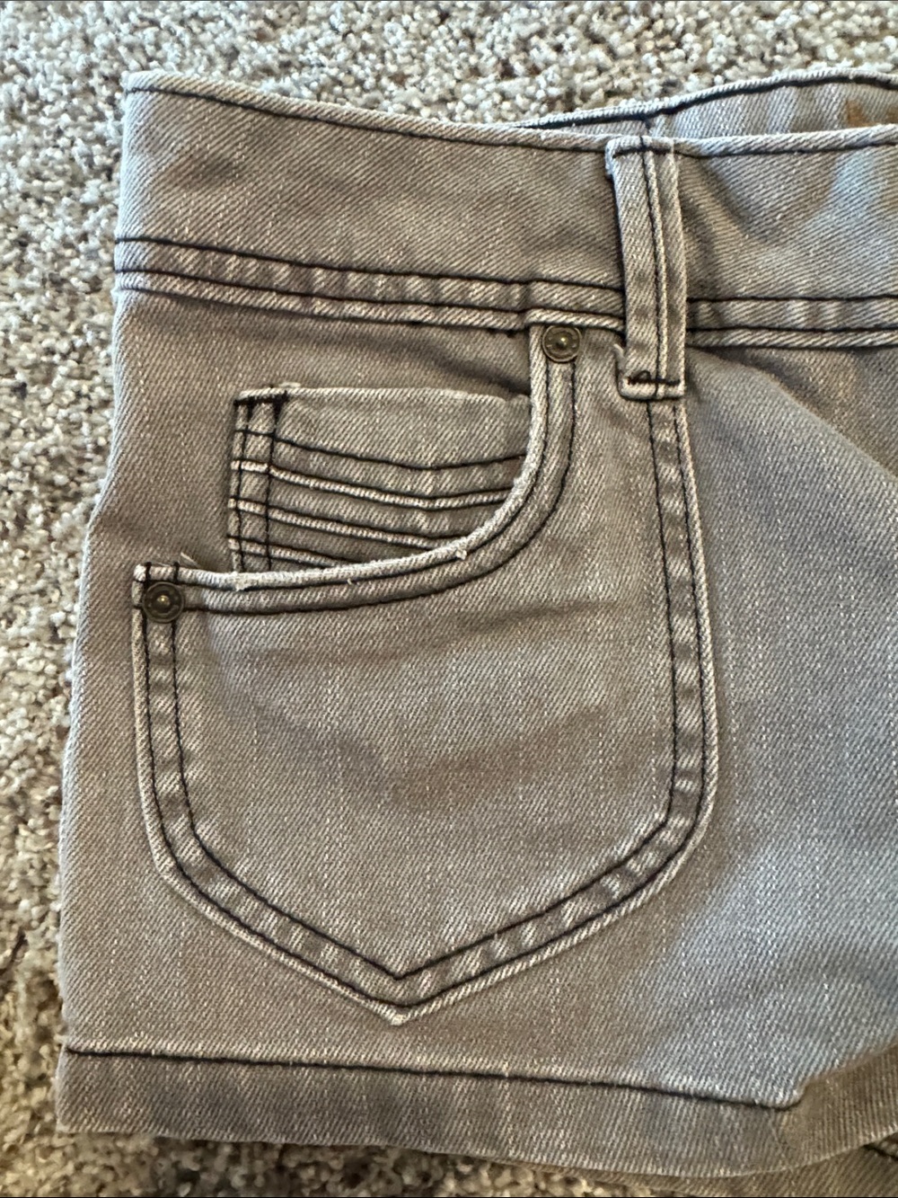 Billabong Gray Low-Rise Denim Shorts - Picture 4 of 6